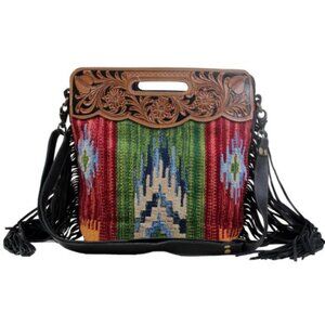 Myra Bag Jardin Hand-Tooled Bag NWT